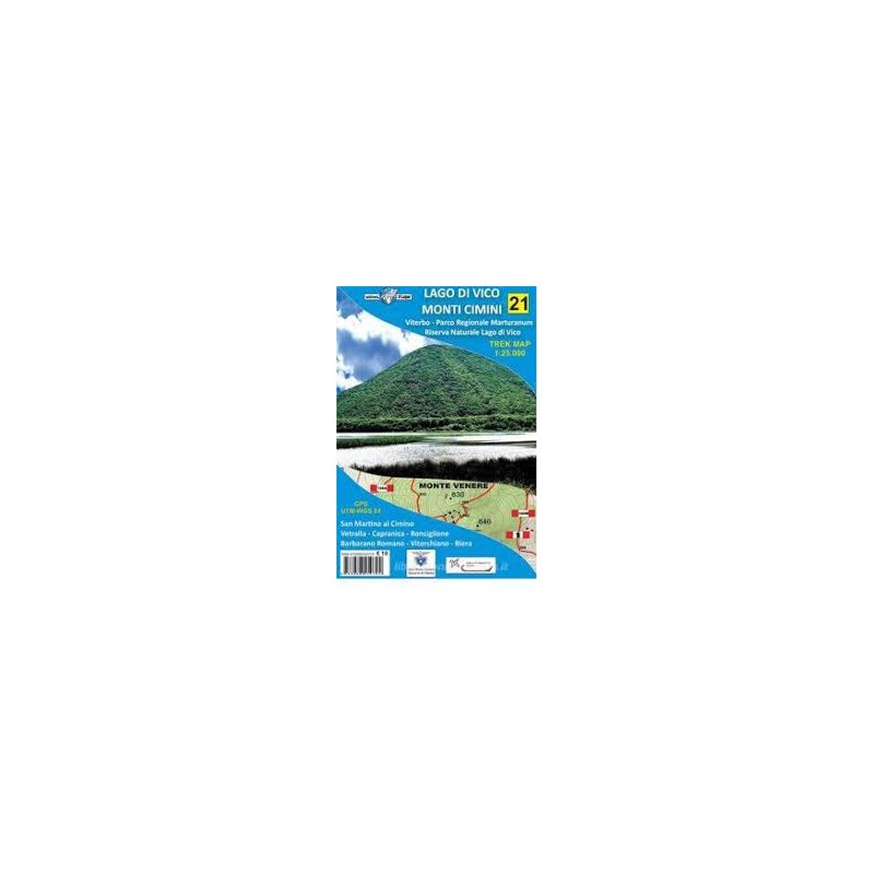 LAGO DI VICO - MONTI CIMINI - Viterbo - Parco Regionale Marturanum - Riserva Naturale lago di Vico - trek map 1:25.000
