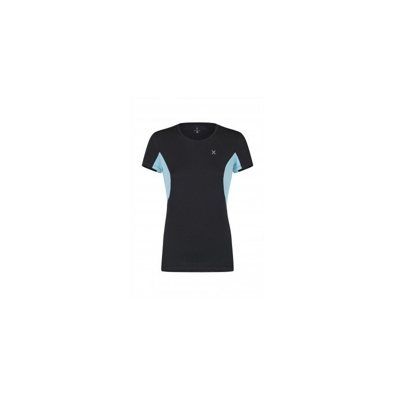 OUTDOOR PERFORM 3 T-SHIRT WOMAN - NERO/ICE BLUE