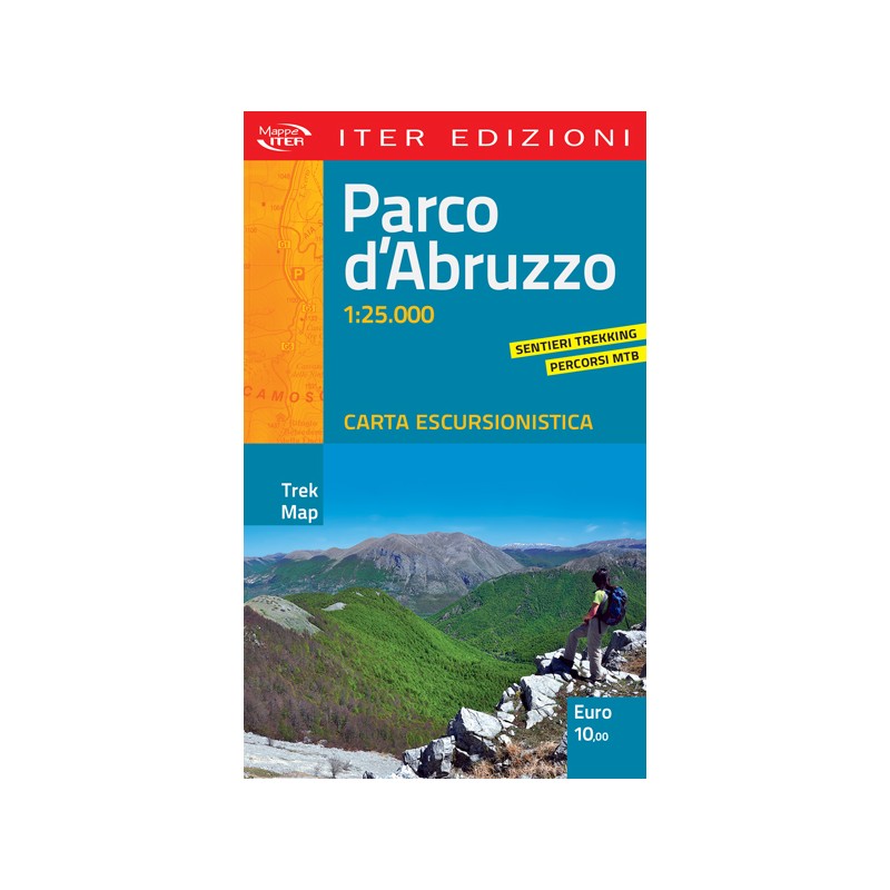 Parco d\'Abruzzo - SENTIERI TREKKING/PERCORSI MTB  scala 1:25.000