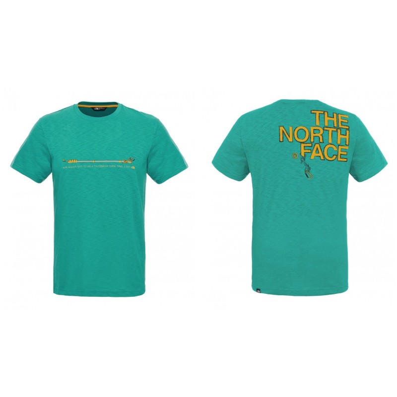 T-SHIRT THE NORTH FACE S/S LISTEN TO MOM TEE - Colore: TEAL BLUE