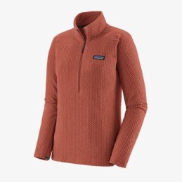 W\'S R1 AIR ZIP NECK-SPANISH RED