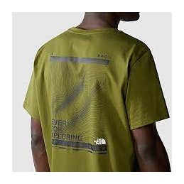 M FOUNDATION MOUNTAIN LINES GRAPHIC TEE - FOREST OLIVE