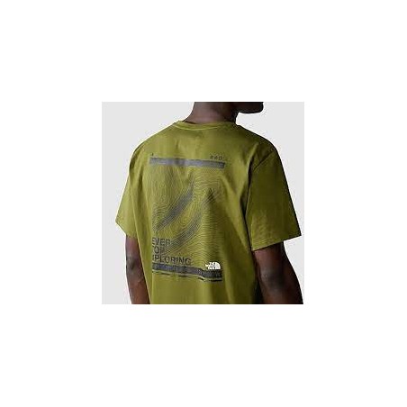 M FOUNDATION MOUNTAIN LINES GRAPHIC TEE - FOREST OLIVE