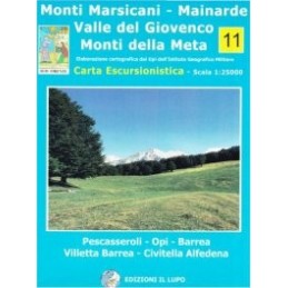 Carta escursionistica Monti Marsicani - Mainarde - Valle del Giovenco - Monti Della Meta