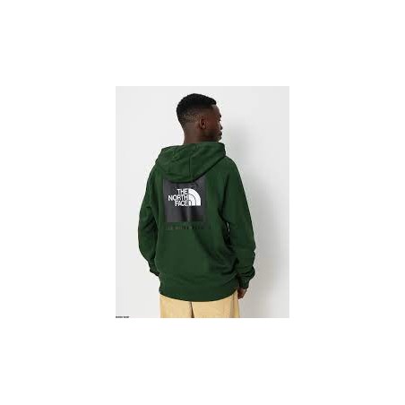 M RAGLAN RED BOX HOOD - PINE NEEDLE