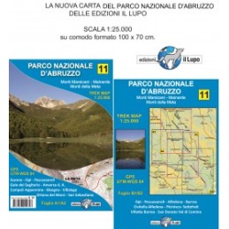 Carta Parco Nazionale d\'Abruzzo - 11Monti Marsicani-Mainarde-Monti della Meta